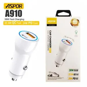 Aspor-A910-Dual-Port-Fast-Car-Charger-38W-PD-QC3.0-Metal-300x300.webp