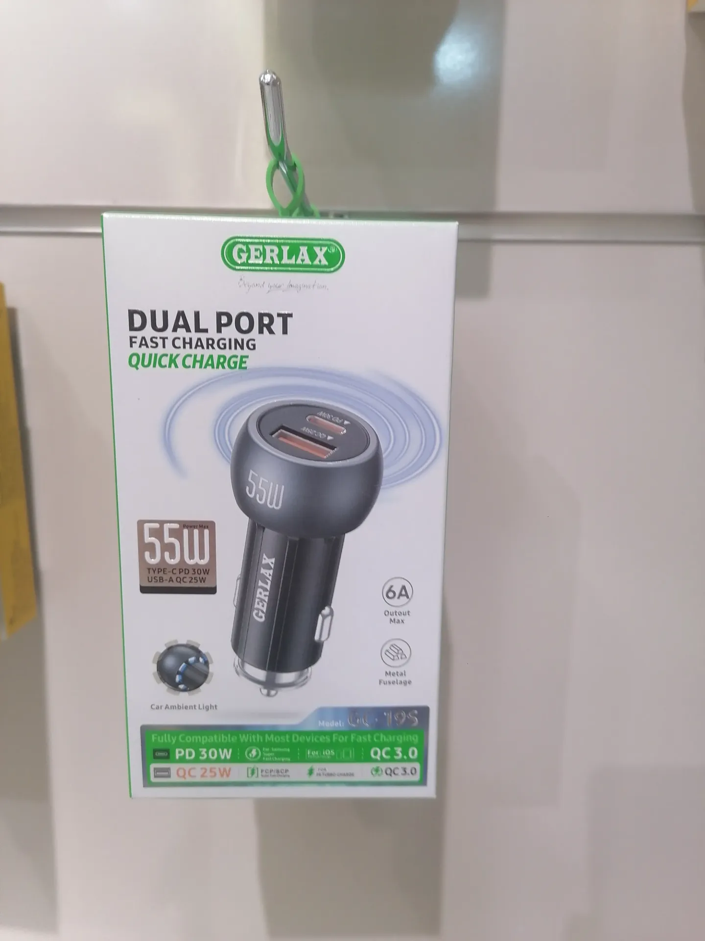 Chargeur voiture gerlax 55 watt