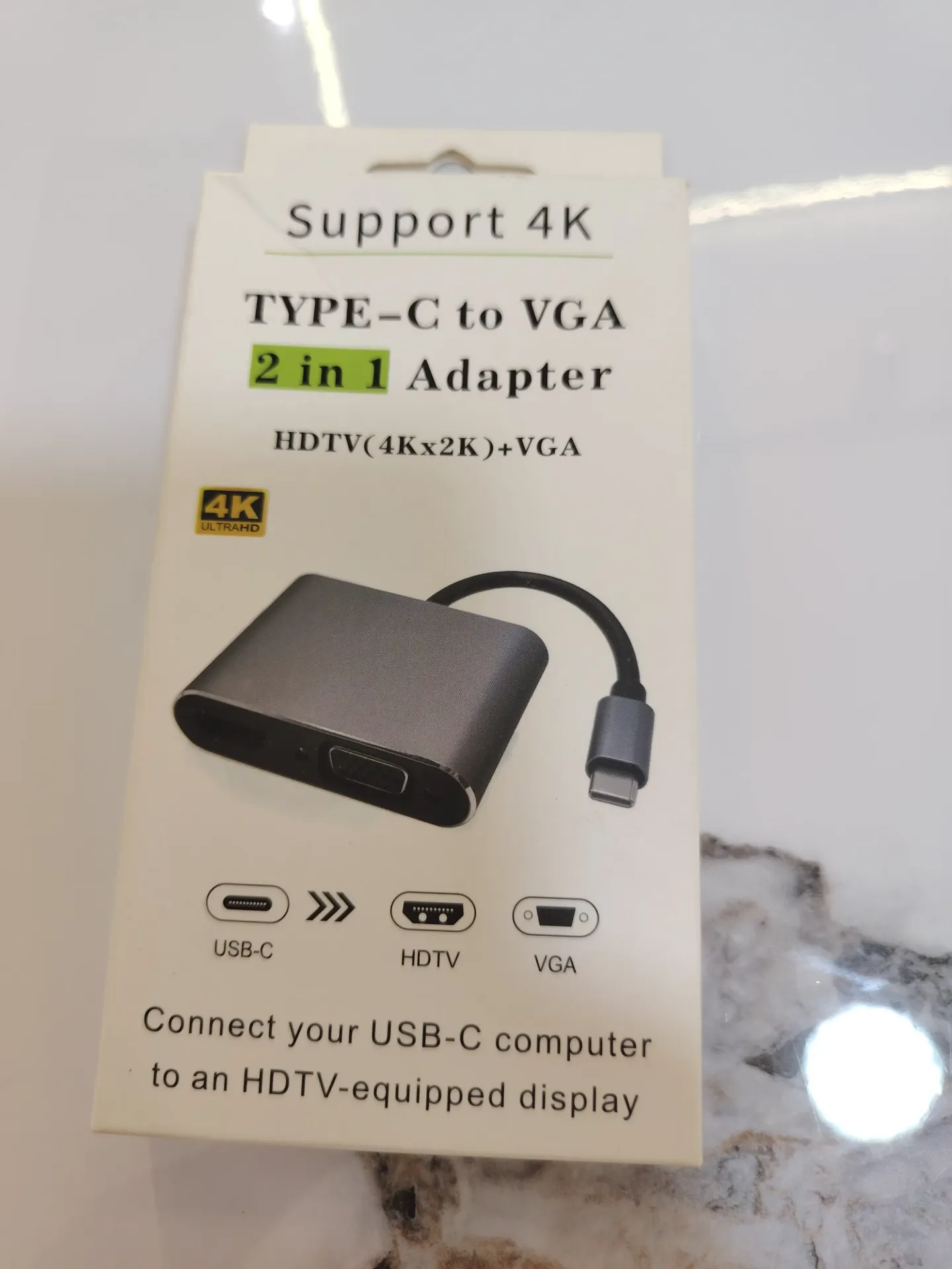 Support 4k type C 2 en1