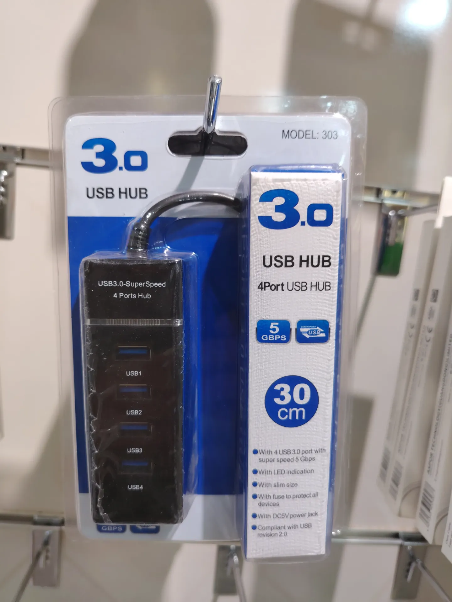 Hub usb 3.0 cable 30 cm 4 ports