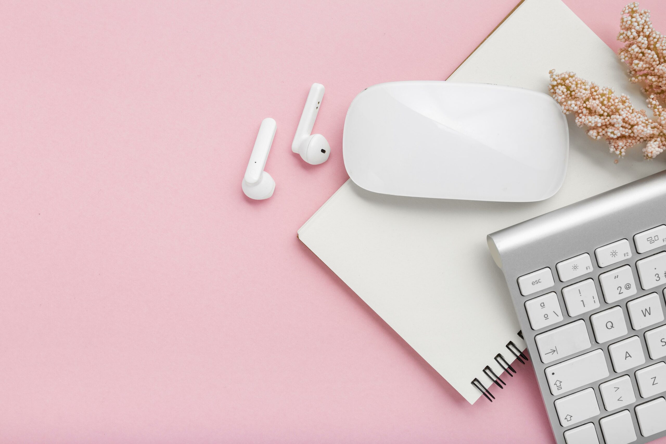top view arrangement with gadgets